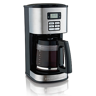Hamilton Beach&reg; 12-Cup Programmable Coffee Maker in Black. View a larger version of this product image.