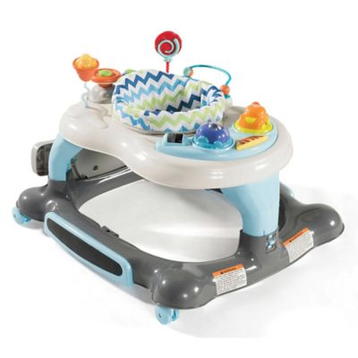 Storkcraft 3-in-1 Activity Walker with Jumping Board and Feeding Tray (Blue/Grey)