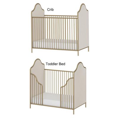 piper 2 in 1 convertible crib gold