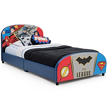 Justice League Upholstered Twin Bed by Delta Children. View a larger version of this product image.