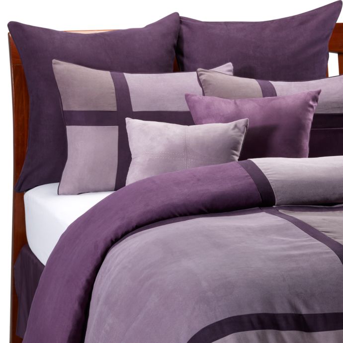 Hudson Street Aubergine Duvet Cover Set Bed Bath And Beyond Canada