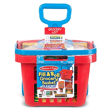 Melissa &amp; Doug&reg; Fill &amp; Roll Grocery Basket Play Set. View a larger version of this product image.