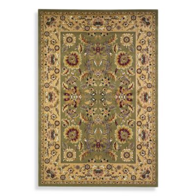 KAS Cambridge Kashan Area Rugs in Green/Taupe