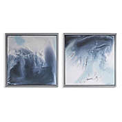 Madison Blue Lagoon 25.5-Inch x 25.5-Inch Framed Canvas Wall Art (Set of 2)