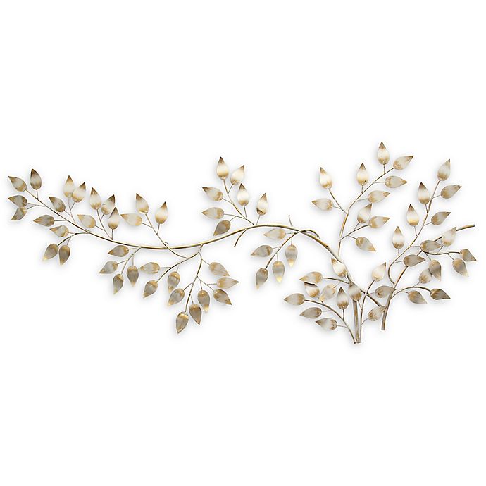 Stratton Home Decor Flowing Leaves Wall Sculpture In Brushed Gold Bed Bath Beyond - Stratton Home Decor Large Blooming Tree Branch Wall In Gold