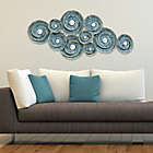Alternate image 1 for Stratton Home Decor X-Large Waves 23.25-Inch x 50.5-Inch Metal Wall Art in Teal