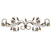 Stratton Home Decor Vintage Scroll 11-Inch x 38-Inch Metal Wall Art in Antique Gold