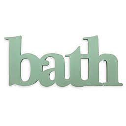 Stratton Home Decor "Bath" 8-Inch x 18-Inch Wall Art in Seafoam Green