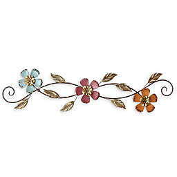 Stratton Home Décor Floral Scroll 40-Inch x 10-Inch Wall Art