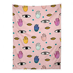 Deny Designs 80-Inch x 60-Inch Hello Sayang Eyes Hands Lips Dots Wall Tapestry