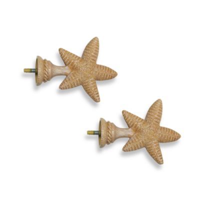 Cambria&reg; Complete Matte Starfish Finials (Set of 2)