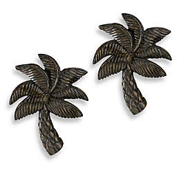 Cambria® Complete Palm Finials in Matte Brown (Set of 2)