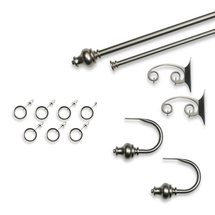 Umbra Duella Brushed Nickel Decorative Window Hardware Bed Bath