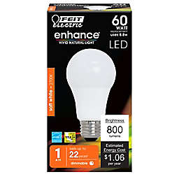 Feit Electric A19 Medium Base 60-Watt Dimmable White LED Bulb