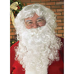 One Size Santa Beard and Wig Set in White