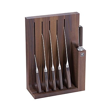 ZWILLING&reg; Twin 7-Piece Kitchen Knife Block Set in Silver/Wood. View a larger version of this product image.