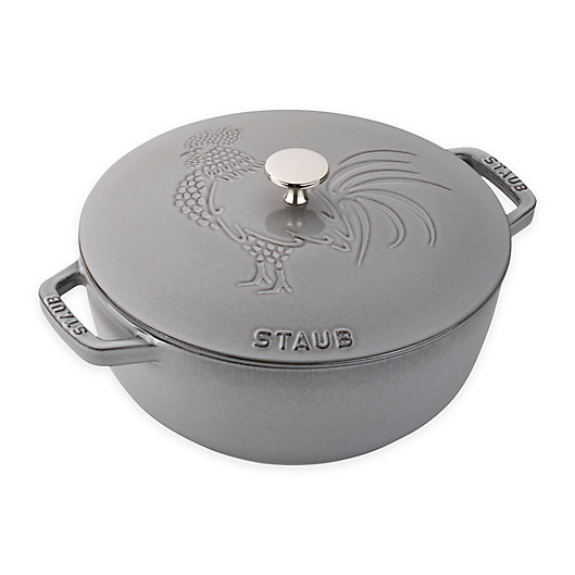Alternate image 1 for Staub 3.75 qt. Enameled Cast Iron French Oven with Rooster Lid