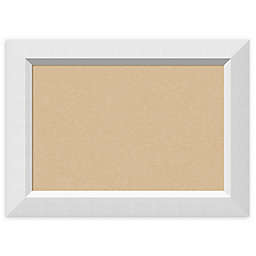 Amanti Art Framed Cork Board in Blanco White