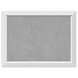 Amanti Art Large Magnetic Board with Angled Frame in Blanco White