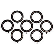 Classic Home Wood Window Curtain Rings (Set of 7)