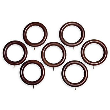 int. ext. 7 QTY: Wood Unfinished Curtain Rings W/ BRASS CLIPS: 1 3/4" X 2 7/8" 