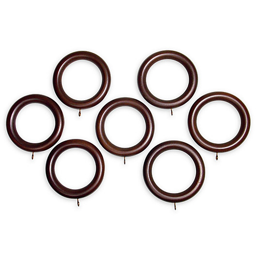 Classic Home Wood Window Curtain Rings, Clip Curtain Rings Large