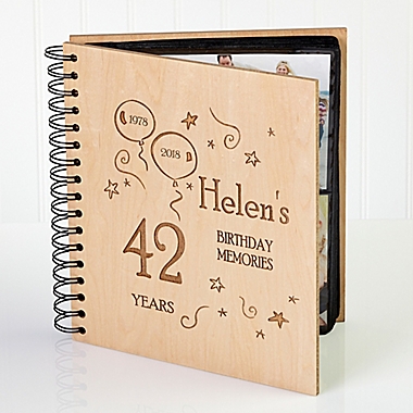 Birthday Memories Wood Photo Album. View a larger version of this product image.