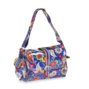 Kalencom Laminated Single Buckle Diaper Bag in Cobalt Paisley