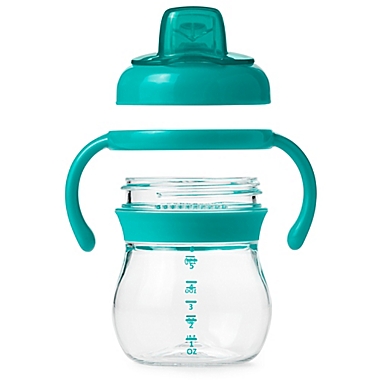 OXO Tot&reg; Transitions 6 Oz. Soft Spout Sippy Cup with Handles in Teal. View a larger version of this product image.