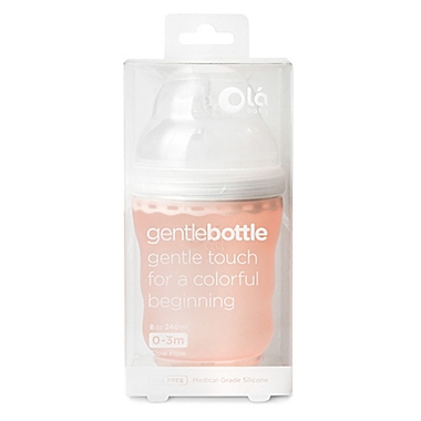 Olababy&reg; GentleBottle 4 fl. oz. Silicone Wide-Neck Bottle in Coral. View a larger version of this product image.