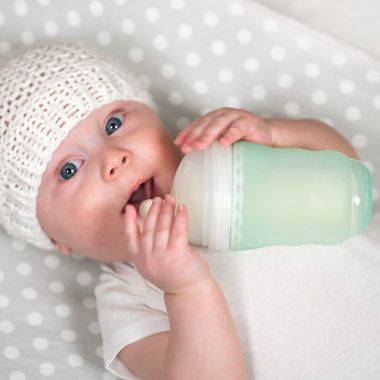 Olababy&reg; GentleBottle 2-Pack 4 fl. oz. Silicone Wide-Neck Bottles. View a larger version of this product image.