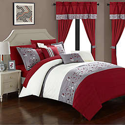 Chic Home Sona 20-Piece Queen Comforter Set in Red