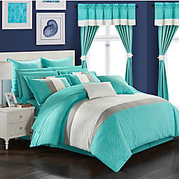 Chic Home Hutch 24-Piece King Comforter Set in Turquoise