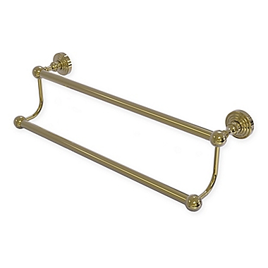 Allied Brass Waverly Place Collection 18-Inch Double Towel Bar in Unlacquered Brass. View a larger version of this product image.
