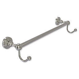 Allied Brass Waverly Place Collection 24-Inch Towel Bar with Integrated Hooks in Satin Nickel