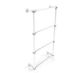 Allied Brass Waverly Place Collection 30-Inch Ladder Towel Bar with Dotted Detail in Matte White