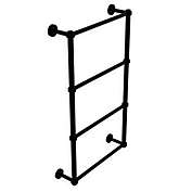 Allied Brass Waverly Place Collection 24-Inch Ladder Towel Bar with Dotted Detail in Matte Black