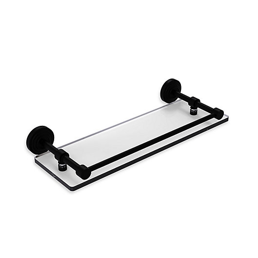 Alternate image 1 for Allied Brass Waverly Place Tempered Glass Shelf with Gallery Rail