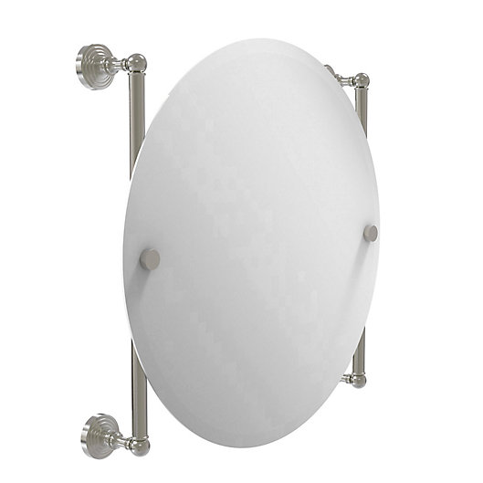 Alternate image 1 for Allied Brass Waverly Place Collection 22-Inch Round Frameless Wall Mirror in Satin Nickel