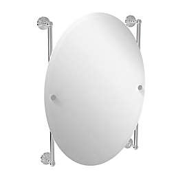 Allied Brass Waverly Place 21-Inch x 29-Inch Oval Frameless Wall Mirror in Polished Chrome