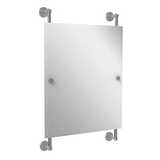Alternate image 1 for Allied Brass Waverly Place 21-Inch x 33-Inch Rectangular Frameless Wall Mirror in Satin Nickel