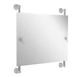 Allied Brass Waverly Place 26-Inch x 29-Inch Frameless Rectangular Wall Mirror in Polished Chrome
