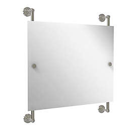 Allied Brass Waverly Place 26-Inch x 29-Inch Rectangular Frameless Wall Mirror in Satin Nickel