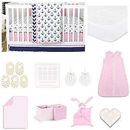 The Peanutshell™ Sail Away Crib Bedding Collection in Pink