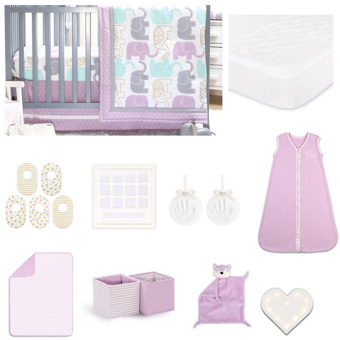 The Peanut Shell™ Little Peanut Lilac Crib Bedding Collection buybuy BABY