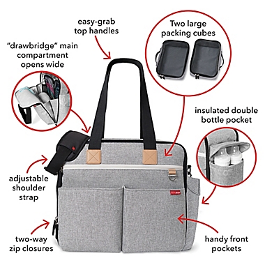 SKIP*HOP&reg; Duo Weekender Diaper Bag in Grey Melange. View a larger version of this product image.