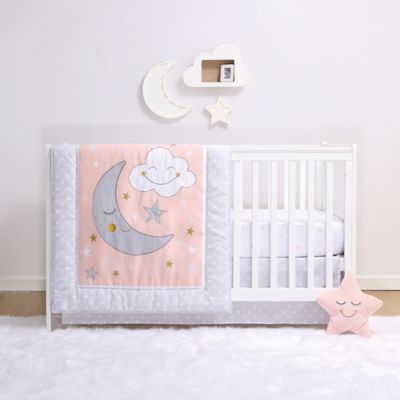 moon and stars crib set