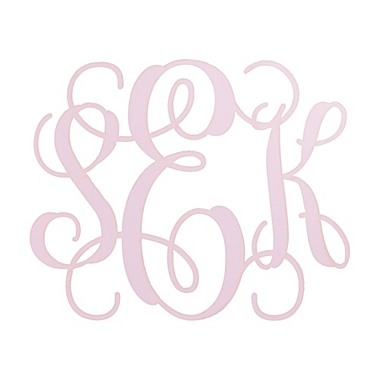Oversized Wood Monogram Plaque in Light Pink. View a larger version of this product image.