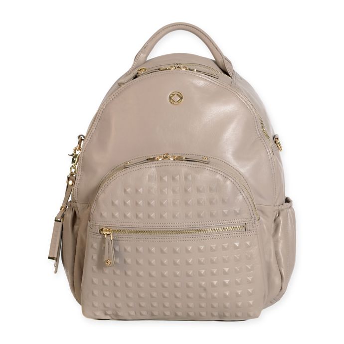 Kerikit Joy Studded Leather Backpack Diaper Bag in Taupe Bed Bath & Beyond