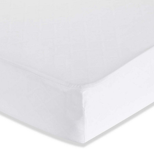 Alternate image 1 for LA Baby® Fitted Full-Size Crib Sheet in White